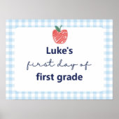 first day of school sign poster (Voorkant)