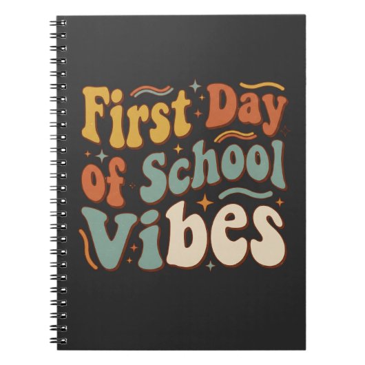 First Day of School Vibes Back to School Gift Notitieboek (Voorkant)