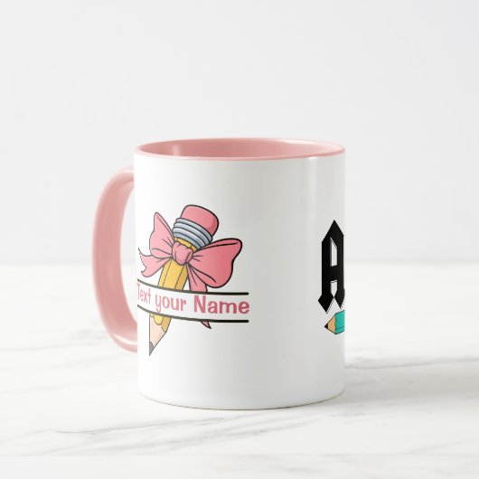 First day of school with options to personalize mok (Voorkant links)