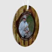 FIRST DEER Hunting Photo Camouflage Personalized Ornament (voorkant)