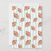 First Down Birthday Evite, Editable Football Invit Kaart (Achterkant)