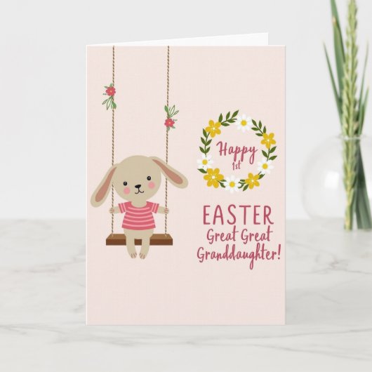 First Easter Great Granddaughter Card Kaart (Voorkant)