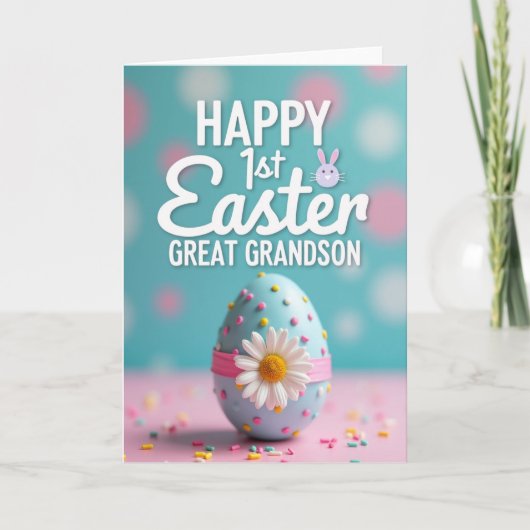 First Easter Polka Dot Egg Card Kaart (Voorkant)