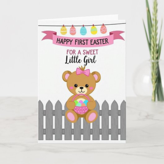 First Easter Sweet Girl Card Kaart (Voorkant)