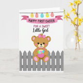 First Easter Sweet Girl Card Kaart (Gele Bloem)