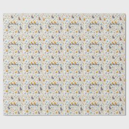First Easter Wrapping Paper – Cute Bunnies, Chicks Cadeaupapier