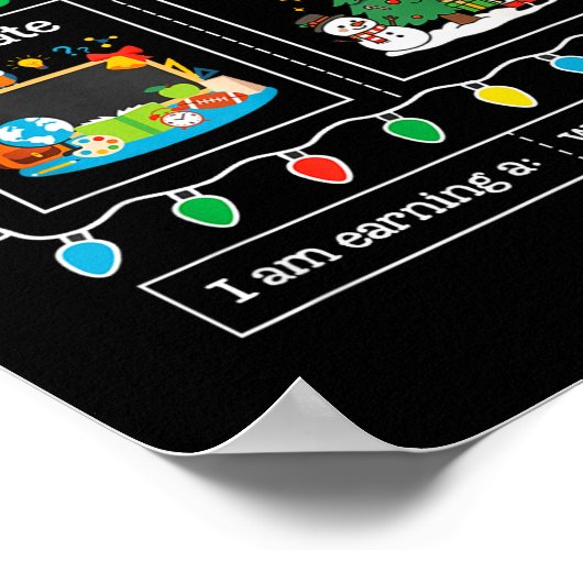 First Educate Then Celebrate Winter Break Christma Poster (Hoek)