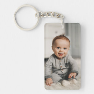 First Fathers Day Custom Baby Foto Sleutelhanger