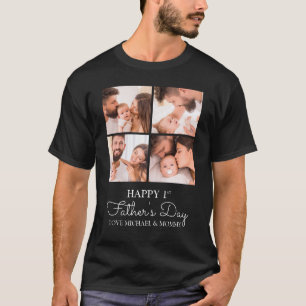  First Fathers Day Fotocollage T-shirt