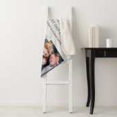 First Fathers Day Grey 3 foto's en aangepast beric Sherpa Deken (In situ)