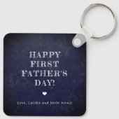 First Fathers Day New dad photoSleutelhanger Sleutelhanger (Achterkant)