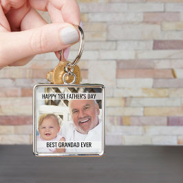 First Fathers Day Photo Best Grandad Ever Sleutelhanger