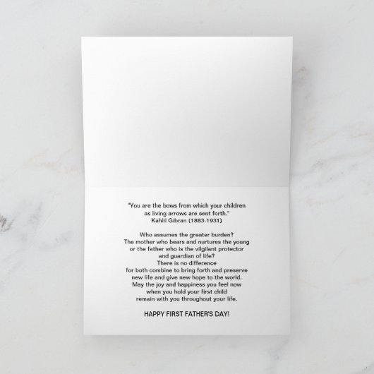 First Father's Day, Sandhill Crane Family Kaart (Binnen)