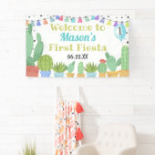 First Fiesta Boy Taco Bout a Party Cactus Birthday Spandoek (Insitu)