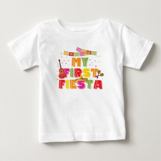 First Fiesta Girl Birthday T-shirt (Voorkant)