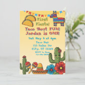 First Fiesta, Taco 'Bout One, 1st Birthday Kaart (Staand voorkant)