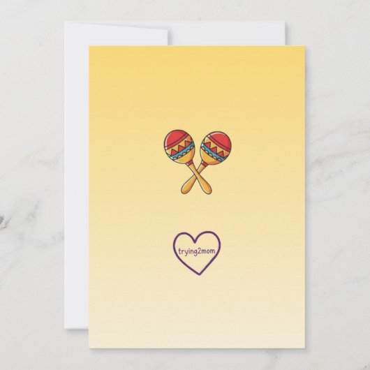 First Fiesta, Taco 'Bout One, 1st Birthday Kaart (Achterkant)