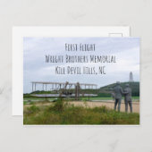 First Flight Wright Brothers Monument Post Card Briefkaart (Voorkant / Achterkant)