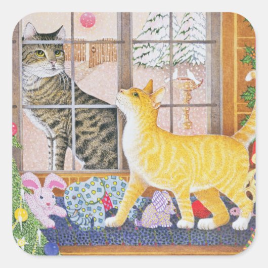 First Footing Vierkante Sticker (Voorkant)