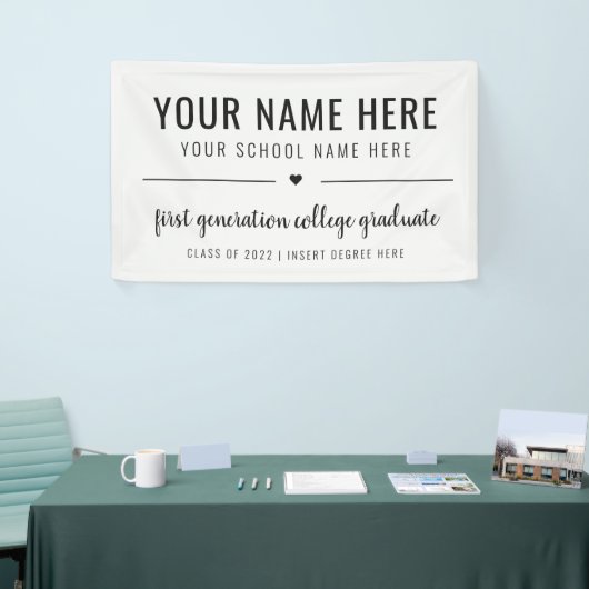 First Generation College Afstuderen Klasse 2022 Ba Spandoek (Beurs)