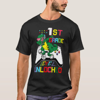 First Grade Dinosaur Dabbing Video Game Back To Sc T-shirt