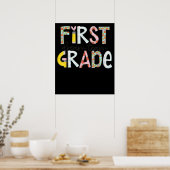 First Grade Dream Team Terug naar School 1st Grade Poster (Keuken)