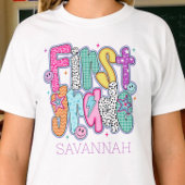 First Grade First Day of School Coquette Custom T-shirt