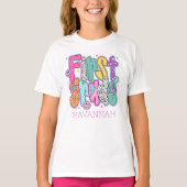 First Grade First Day of School Coquette Custom T-shirt (Voorkant)