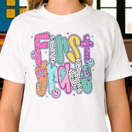First Grade First Day of School Coquette Girly  T-shirt