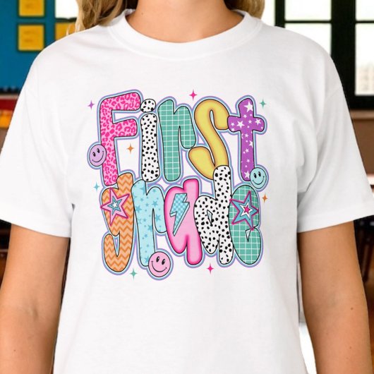 First Grade First Day of School Coquette Girly T-shirt