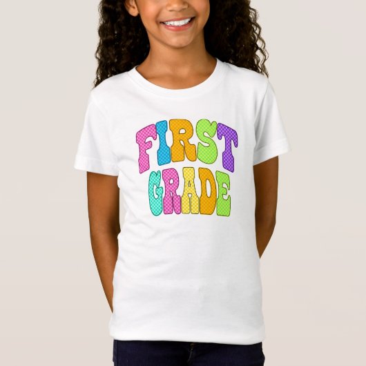 First Grade Flair: Bursting into Bright Beginnings T-shirt (Voorkant)