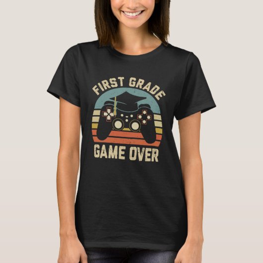 First Grade Game Over Happy Last Day Of School Boy T-shirt (Voorkant)