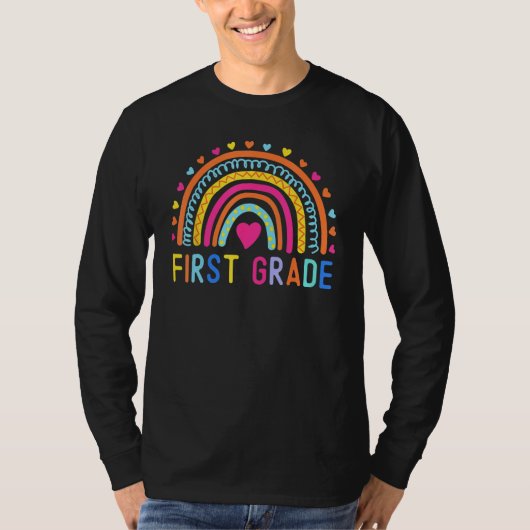 First Grade Rainbow Girls Boys Teacher Team 1st Gr T-shirt (Voorkant)