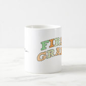 First Grade Retro Custom Name Two-Tone Coffee Mug Koffiemok (Center)