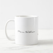 First Grade Retro Custom Name Two-Tone Coffee Mug Koffiemok (Links)