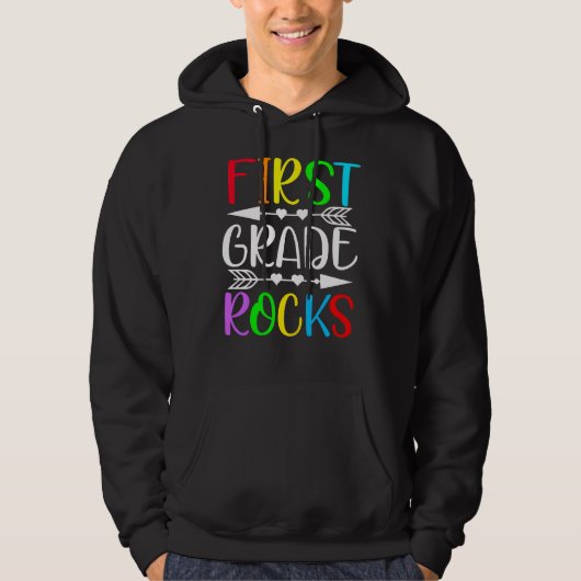 first grade rock hoodie (Voorkant)