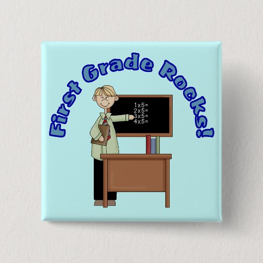 First Grade Rocks Button (Voorkant)