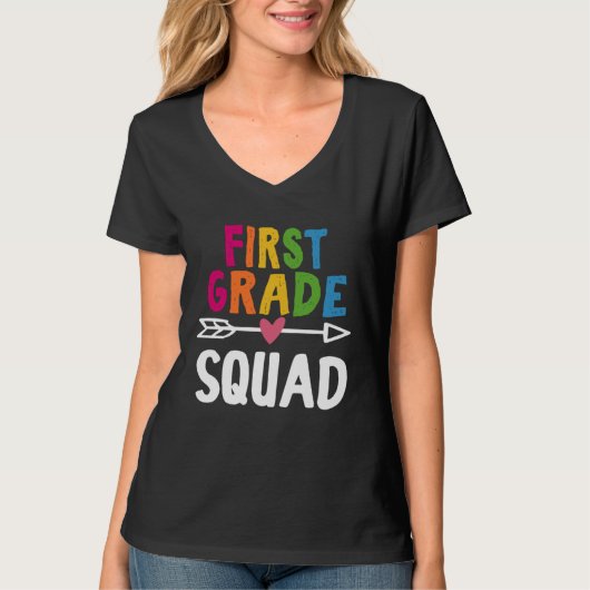 First Grade Squad 1st Grade Teacher Back To School T-shirt (Voorkant)