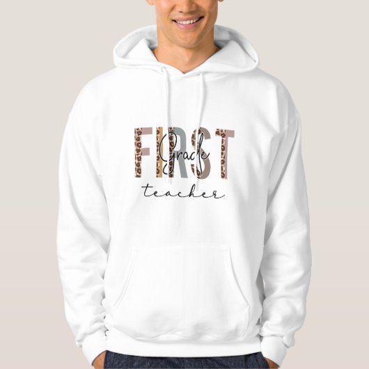 First Grade Teacher Back To School Appreciation Le Hoodie (Voorkant)