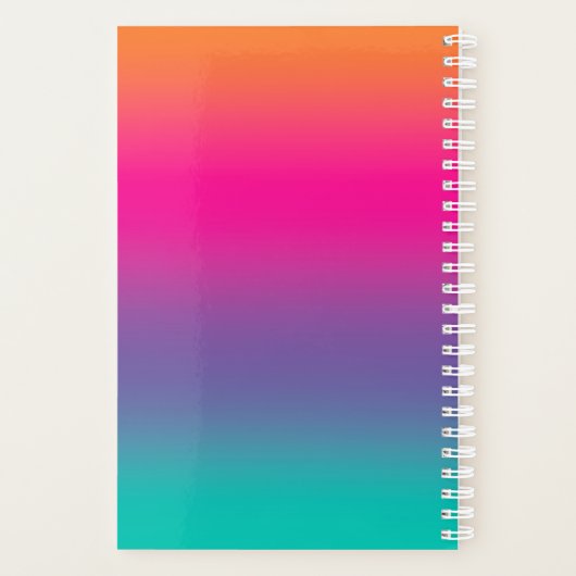 First Grade Teacher Colorful Ombre Planner (Achterkant)