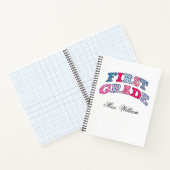 First Grade Teacher  Personalized Spir Notitieboek (Binnen)
