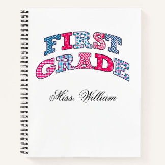 First Grade Teacher Personalized Spir Notitieboek