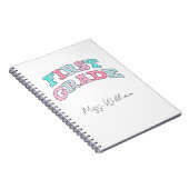 First Grade Teacher Personalized Spiral Notitieboek (Rechterzijde)