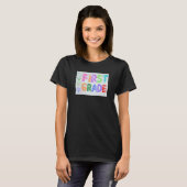 First Grade Team Cute Doodle School Kids Teacher 1 T-shirt (Voorkant volledig)
