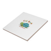 First Grade Turtle-y Awesome 1st Grade Back to Sch Tegeltje (Zijkant)