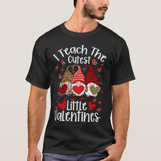 First Grade Valentines Day Gnome Teacher Valentine T-shirt (Voorkant)
