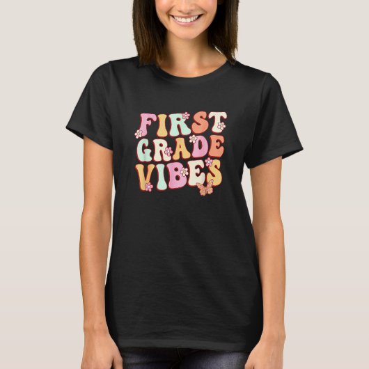 First Grade Vibes Hello Team 1st Grade Teacher Kid T-shirt (Voorkant)