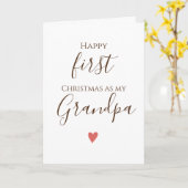 First Grandpa Merry Chirstmas Kaart (Gele Bloem)