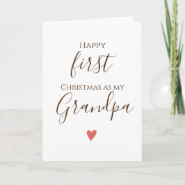First Grandpa Merry Chirstmas Kaart