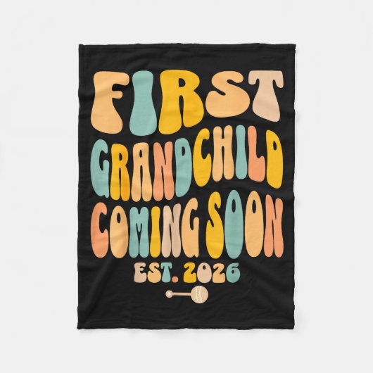 First Granhild Coming Soon 2026 Baby Announcement  Fleece Deken (Voorkant)